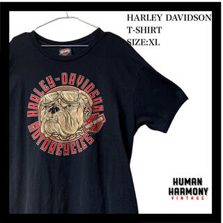 ハーレーダビッドソン(Harley Davidson)のハーレーダビッドソン Tシャツ 両面プリント 古着 オーバーサイズ ゆるだぼ(Tシャツ/カットソー(半袖/袖なし))