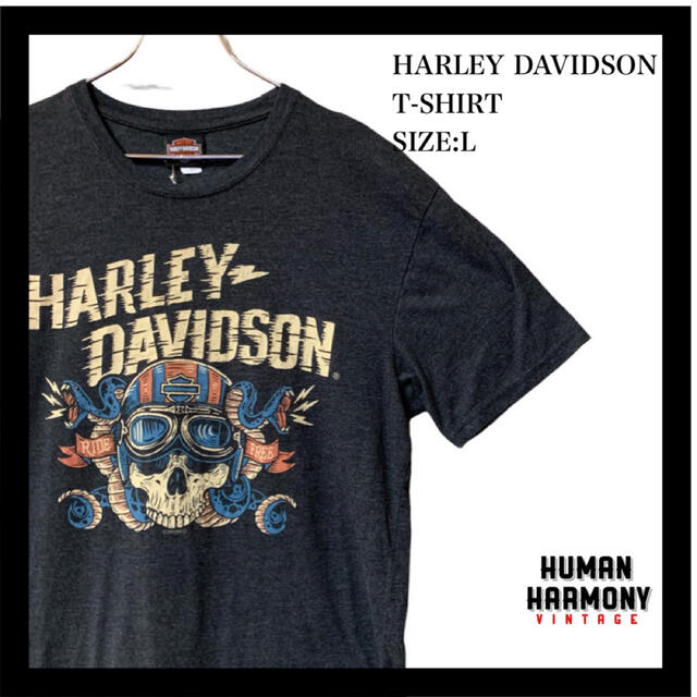 ハーレーダビットソン ゆるだぼ 両面ロゴ US オーバーサイズ tシャツ