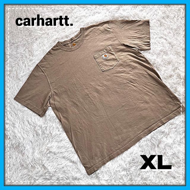 carhartt(カーハート)の✨カーハート Tシャツ ポケット ブラウン XL ヴィンテージ 90ｓ ビッグ メンズのトップス(Tシャツ/カットソー(半袖/袖なし))の商品写真