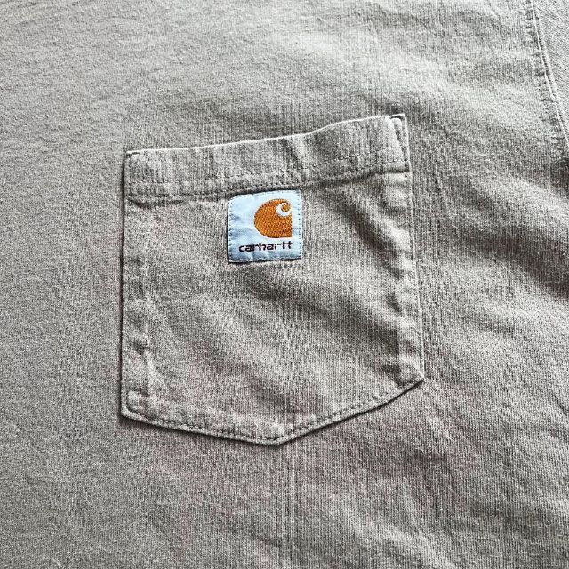 carhartt(カーハート)の✨カーハート Tシャツ ポケット ブラウン XL ヴィンテージ 90ｓ ビッグ メンズのトップス(Tシャツ/カットソー(半袖/袖なし))の商品写真