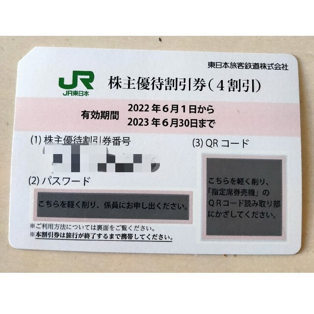JR東日本　株主優待券 チケットの優待券/割引券(その他)の商品写真