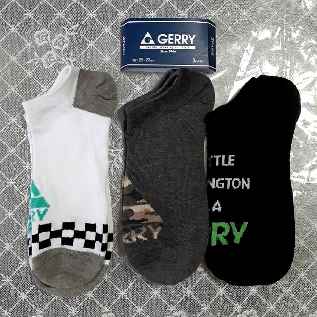 GERRY(ジェリー)の新品　GERRY  靴下　3足　25～27㎝ メンズのレッグウェア(ソックス)の商品写真