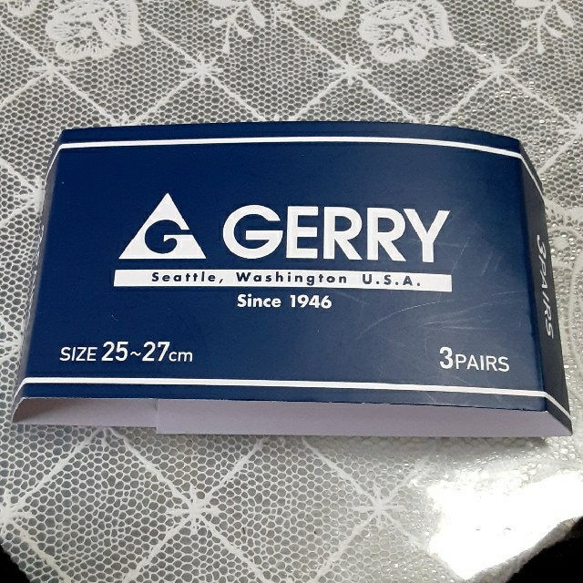 GERRY(ジェリー)の新品　GERRY  靴下　3足　25～27㎝ メンズのレッグウェア(ソックス)の商品写真