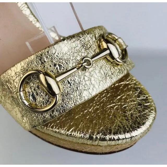 新品未使用☆GUCCI・レザー ホースビット エスパ サンダル(371/2