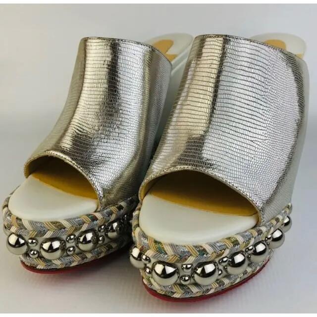 直販入荷 美品/クリスチャンルブタン/サンダル/38 radimmune.com