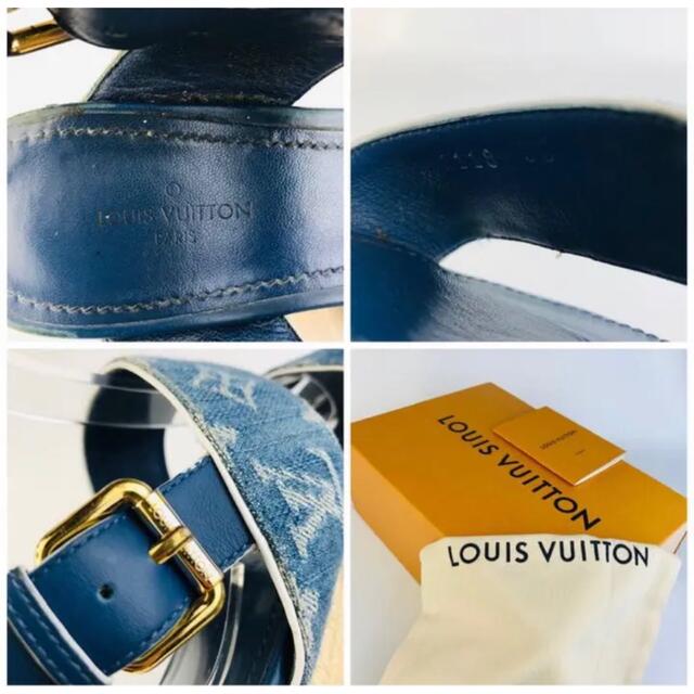 LOUIS VUITTON(ルイヴィトン)のルイヴィトン★スターボードライン デニム地 モノグラム サンダル(35) レディースの靴/シューズ(サンダル)の商品写真