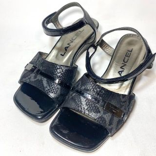 ランセル(LANCEL)のLANCEL ランセル　サンダル　ブラック　22.5cm(サンダル)