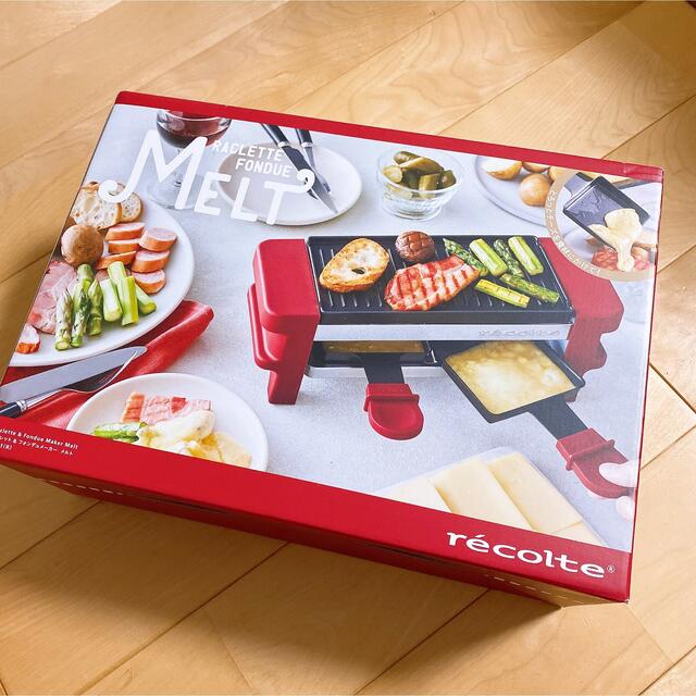 大人気の レコルト ラクレットフォンデュメーカー メルト レッド RRF-1