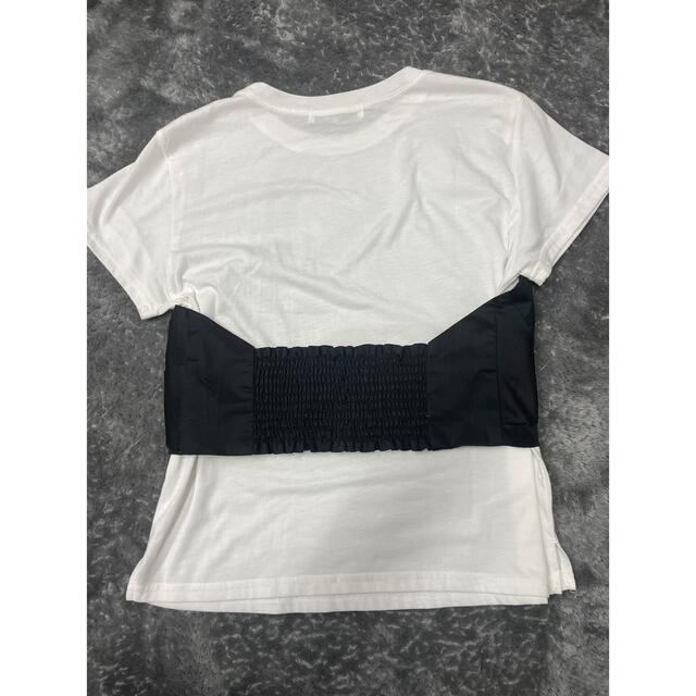 moussy(マウジー)のmoussy ビスチェ風Ｔシャツ　S レディースのトップス(Tシャツ(半袖/袖なし))の商品写真