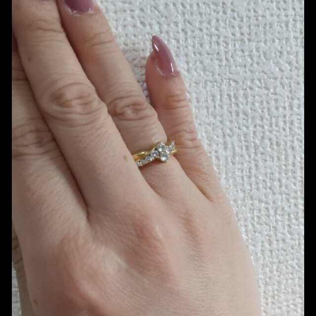 K18 ダイヤモンドリング・百貨店購入 驚きの最終セール！ レディースのアクセサリー(リング(指輪))の商品写真