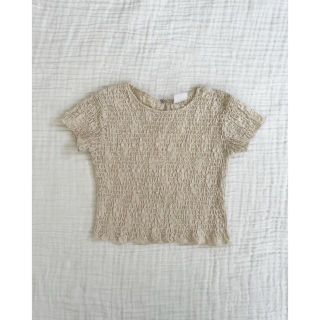 ザラキッズ(ZARA KIDS)のzara babyシャーリング　トップス　Tシャツ　ワッシャー　ザラベビー(Tシャツ/カットソー)