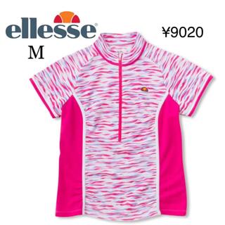 エレッセ(ellesse)のエレッセ テニス ショートスリーブクールドットジップアップ シャツ　M(ウェア)