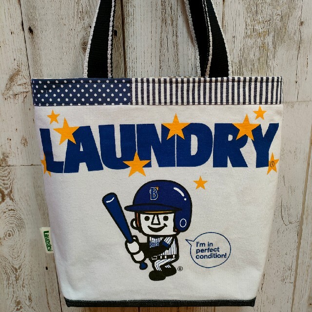 LAUNDRY(ランドリー)のLaundry×横浜DeNAベイスターズ コラボTシャツ リメイク トートバッグ スポーツ/アウトドアの野球(応援グッズ)の商品写真