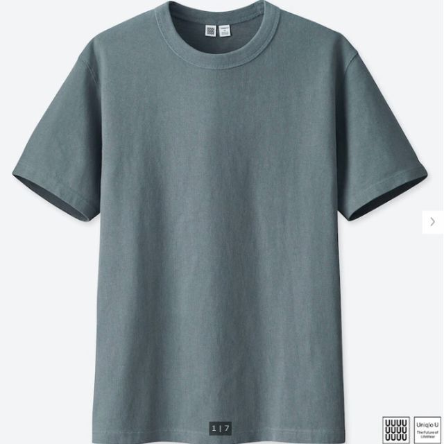 UNIQLO(ユニクロ)の《格安》ユニクロ UNIQLO クルーネック Tシャツ 半袖 グレー XLサイズ メンズのトップス(Tシャツ/カットソー(半袖/袖なし))の商品写真