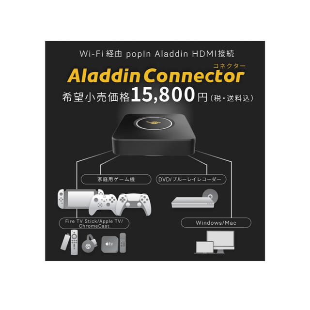 【新品未開封】Aladdin Connector アラジンコネクター スマホ/家電/カメラのテレビ/映像機器(プロジェクター)の商品写真