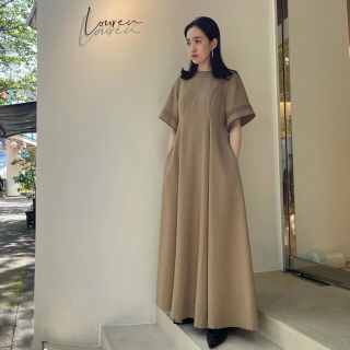 【louren】新品　pintuck jacquard flare dress(ロングワンピース/マキシワンピース)