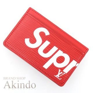 ルイヴィトン(LOUIS VUITTON)の【新品】ルイヴィトン カードケース エピ 赤 ポルト・カルト・サーンプル シュプリーム コラボ Supreme M67712 LOUIS VUITTON ヴィトン ビトン 限定 レア パスケース 名刺入れ(名刺入れ/定期入れ)