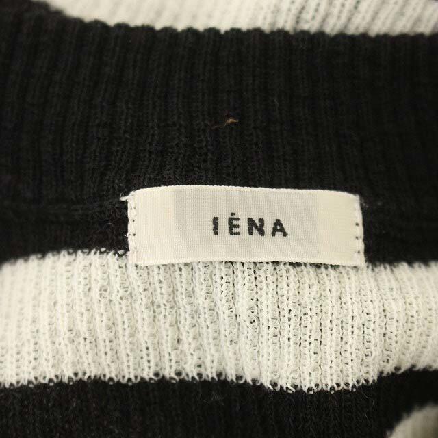 イエナ IENA 21AW ニット カットソー 長袖 ボーダー 白 黒