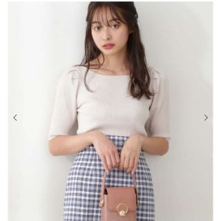 プロポーションボディドレッシング(PROPORTION BODY DRESSING)の【美人百花掲載】バックパールボリュームスリーブニット(ニット/セーター)