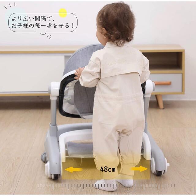 【⭐️大特価⭐️】歩行器 子供 赤ちゃん ベビー用品 シンプル グレー 子育て キッズ/ベビー/マタニティの外出/移動用品(歩行器)の商品写真