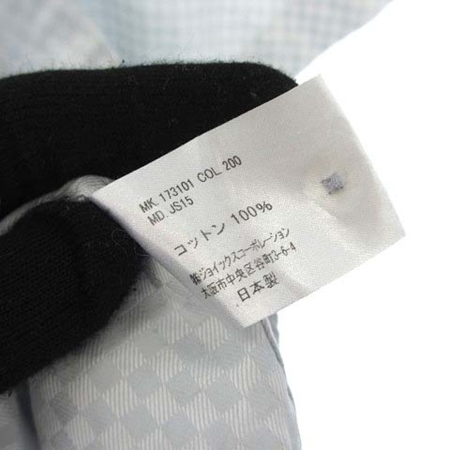ポールスミス ボタンダウン シャツ 半袖 花柄 シャドーチェック グレー M 6