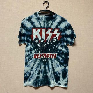 古着　KISS DESTROYER タイダイ　Tシャツ　バンドTシャツ(Tシャツ/カットソー(半袖/袖なし))