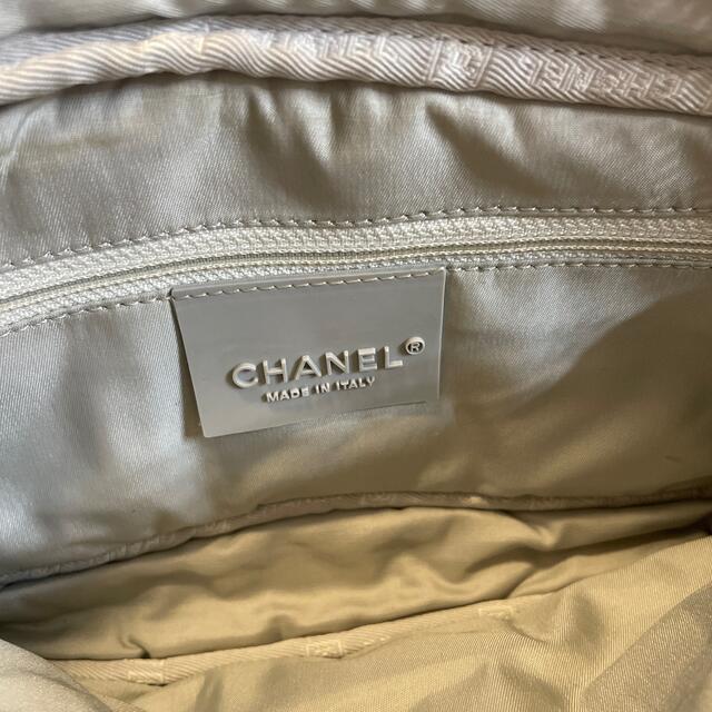 CHANEL - シャネル グレー布チェーンバックの通販 by mixberry's CHANEL - シャネル グレー布チェーンバックの通販 by mixberry's