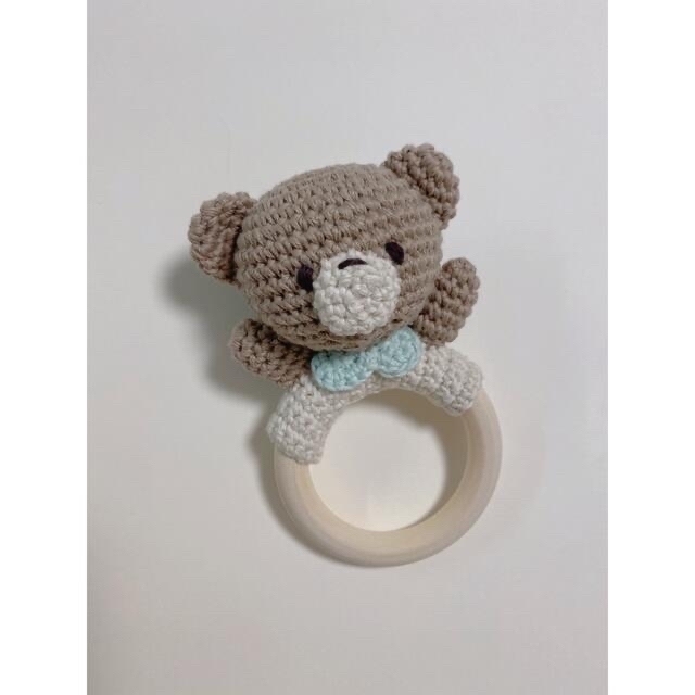 くまさん🧸歯固めラトル キッズ/ベビー/マタニティのおもちゃ(がらがら/ラトル)の商品写真