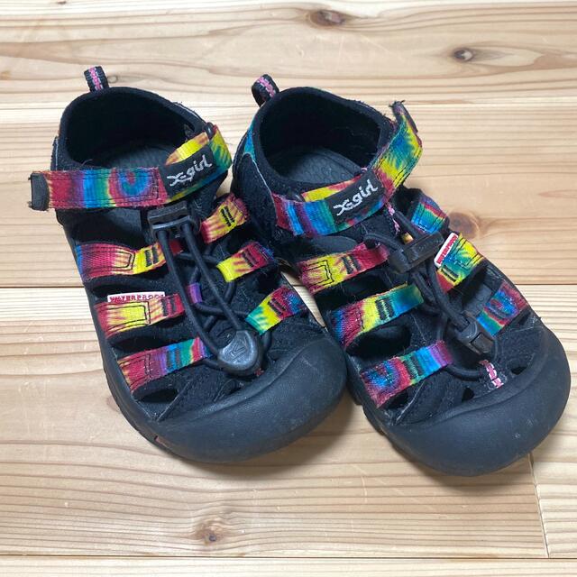 KEEN(キーン)のKEEN×X-girl kids サンダル　18㎝ キッズ/ベビー/マタニティのキッズ靴/シューズ(15cm~)(サンダル)の商品写真