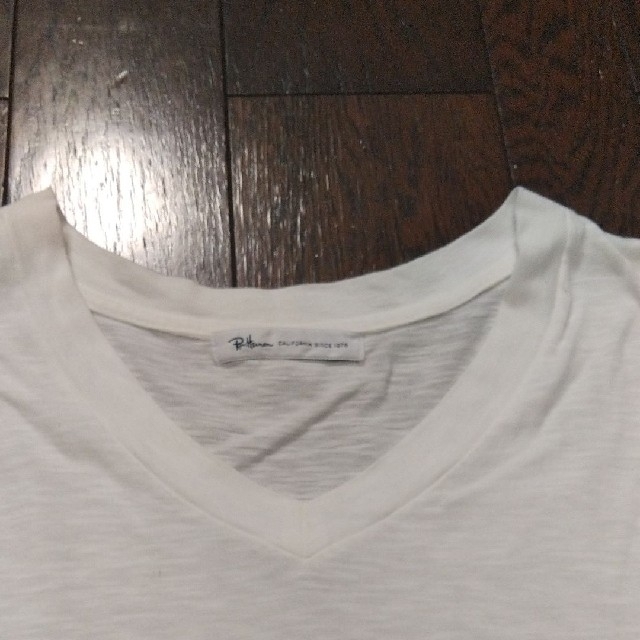 Ron Herman(ロンハーマン)のロンハーマン　Tシャツ　L　白　Vネック メンズのトップス(Tシャツ/カットソー(半袖/袖なし))の商品写真