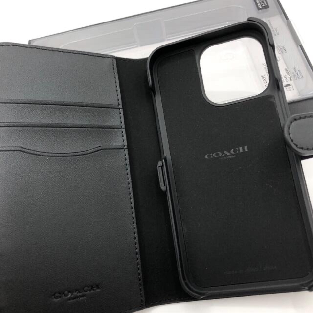 COACH(コーチ)の【COACH☆新品】大人気！iPhone13PROケース！ブラック！手帳型！ スマホ/家電/カメラのスマホアクセサリー(iPhoneケース)の商品写真