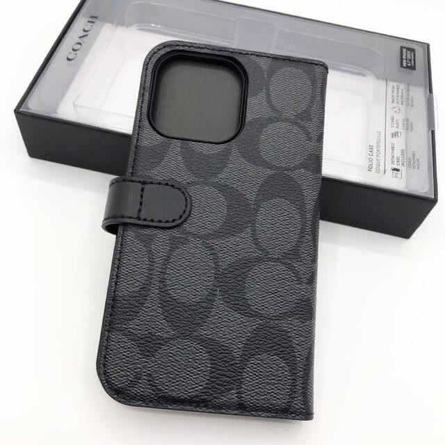 COACH - 【COACH☆新品】大人気!iPhone13PROケース!ブラック!手帳型