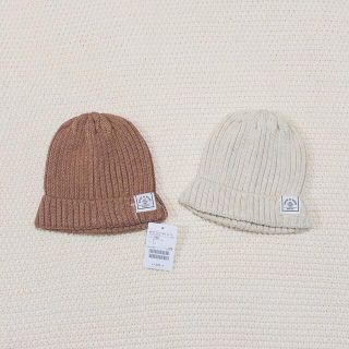 ビーミング ライフストア バイ ビームス(B:MING LIFE STORE by BEAMS)のこどもニット帽  CAMEL IVORY 2つセット(帽子)