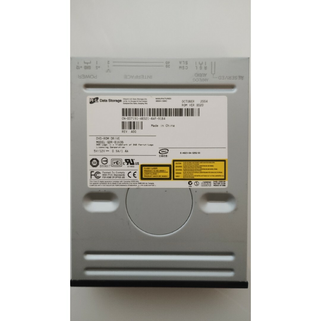 日立(ヒタチ)の日立 Hitachi-LG DVD-ROM ドライブGDR-8163B美品 スマホ/家電/カメラのPC/タブレット(PCパーツ)の商品写真