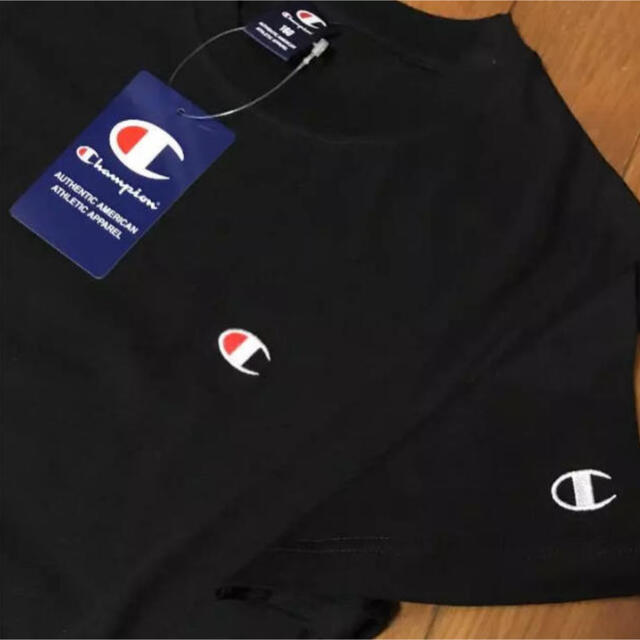 Champion(チャンピオン)の新品♥チャンピオン Ｔシャツ ワンポイント 160 レディースM 黒 レディースのトップス(Tシャツ(半袖/袖なし))の商品写真