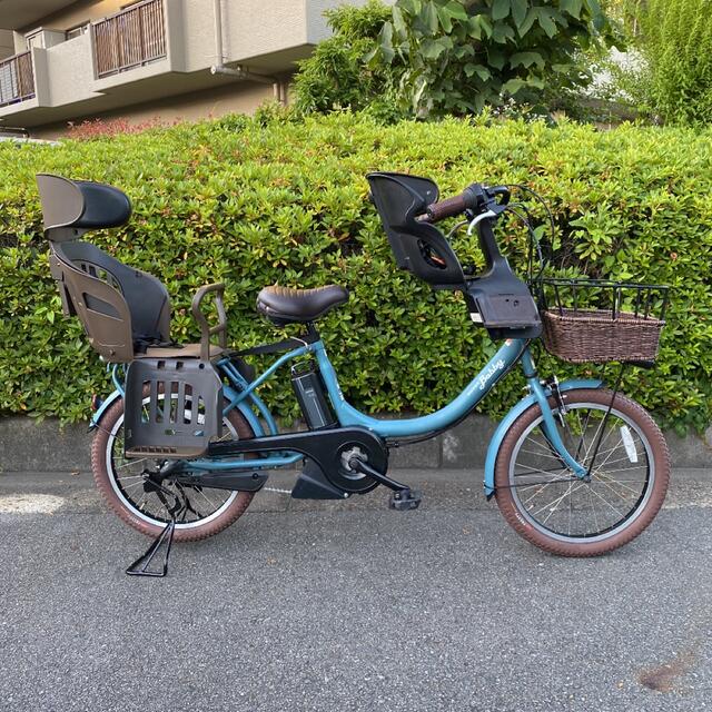 ヤマハ - 和モダン仕様❣️パスバビー ダークブラウンコーデ ３人乗り 子供乗せ自転車