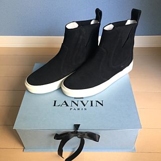 ランバンオンブルー(LANVIN en Bleu)の美品☆LANVIN PARIS スリッポン ハイカット