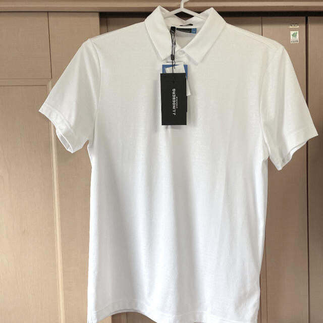 ウエア リンドバーグ メンズゴルフウェア 新品未使用 半袖ポロシャツ 夏ストレッチ 白
