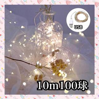 フェアリーライト　イルミネーションライト 100球 LED 10m  クリスマス(蛍光灯/電球)