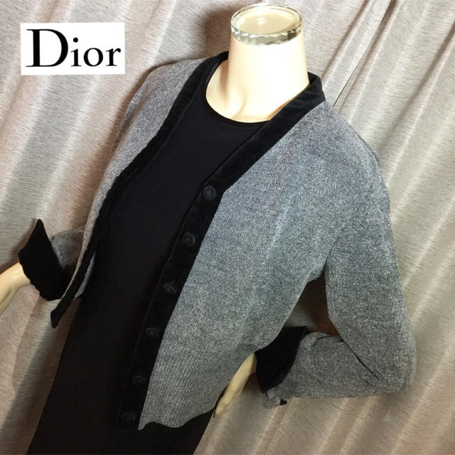 DIORディオール◆グレーカーディガン