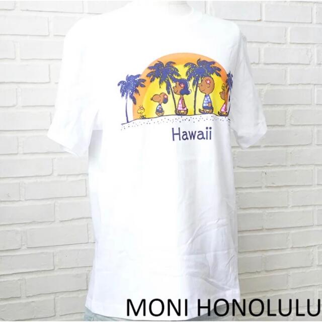SNOOPY(スヌーピー)のL 新品 ハワイ 日焼けスヌーピー  moni モニホノルル Tシャツ メンズのトップス(Tシャツ/カットソー(半袖/袖なし))の商品写真