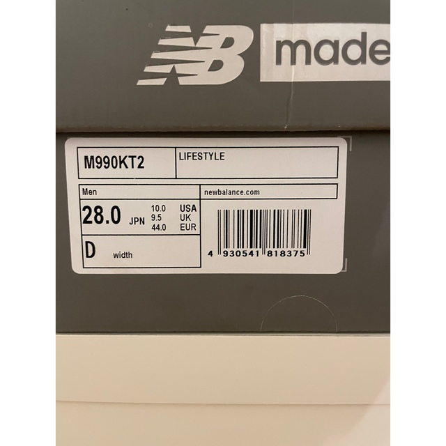 New Balance(ニューバランス)のNew Balance M990KT2 Kith Steel Blue 28.0 メンズの靴/シューズ(スニーカー)の商品写真