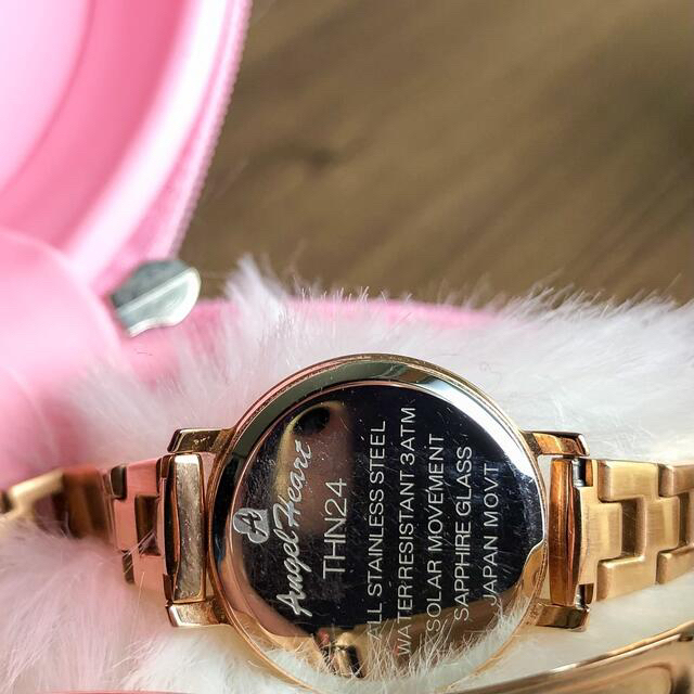 Angel Heart(エンジェルハート)の【TOMYさま専用】腕時計　ピンクゴールド　ソーラー電池 レディースのファッション小物(腕時計)の商品写真