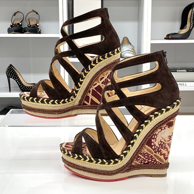 Christian Louboutinクリスチャンルブタン 厚底サンダル 虹-