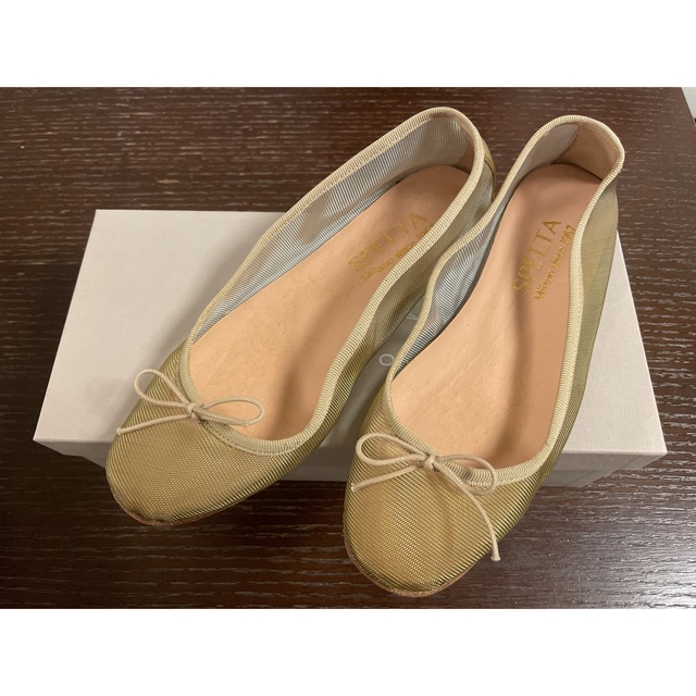 SPELTA(スペルタ)/メッシュバレエシューズ　37  ゴールド　新品 レディースの靴/シューズ(バレエシューズ)の商品写真