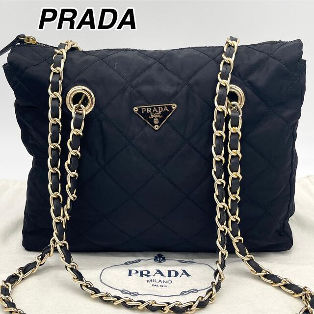 セールや限定 ⭐️極美品 PRADA キルティング チェーン ショルダーバッグ 三角ロゴ