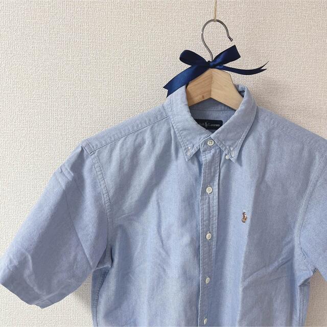 POLO RALPH LAUREN(ポロラルフローレン)のラルフローレン　オックスフォードシャツ　半袖　ブルー レディースのトップス(シャツ/ブラウス(半袖/袖なし))の商品写真