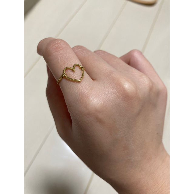 Enasoluna(エナソルーナ)のハート　チェーンリング レディースのアクセサリー(リング(指輪))の商品写真