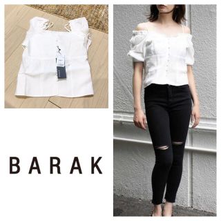 バラク(Barak)の新品 BARAK バラク 袖ギャザーオフショルダー(シャツ/ブラウス(半袖/袖なし))