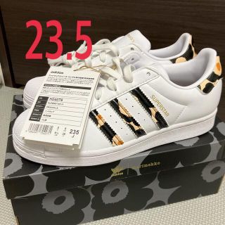 新品　adidas マリメッコ　スニーカー　スーパースター　箱付き 23.5